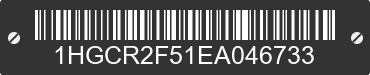 2014 HONDA Accord 1HGCR2F51EA046733 VIN decoded
