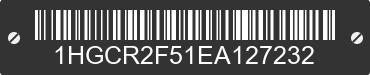 2014 HONDA Accord 1HGCR2F51EA127232 VIN decoded