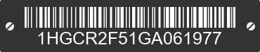 2016 HONDA Accord 1HGCR2F51GA061977 VIN decoded