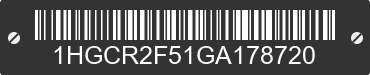 2016 HONDA Accord 1HGCR2F51GA178720 VIN decoded
