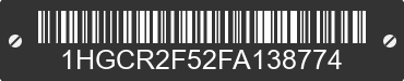 2015 HONDA Accord 1HGCR2F52FA138774 VIN decoded