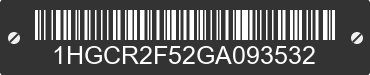 2016 HONDA Accord 1HGCR2F52GA093532 VIN decoded