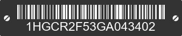 2016 HONDA Accord 1HGCR2F53GA043402 VIN decoded