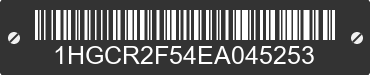 2014 HONDA Accord 1HGCR2F54EA045253 VIN decoded