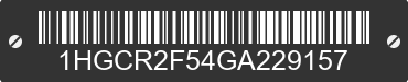 2016 HONDA Accord 1HGCR2F54GA229157 VIN decoded