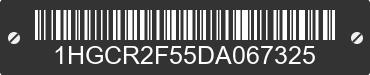 2013 HONDA Accord 1HGCR2F55DA067325 VIN decoded