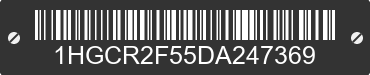 2013 HONDA Accord 1HGCR2F55DA247369 VIN decoded