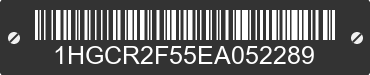 2014 HONDA Accord 1HGCR2F55EA052289 VIN decoded