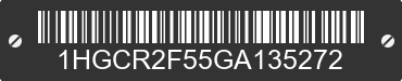 2016 HONDA Accord 1HGCR2F55GA135272 VIN decoded
