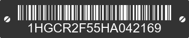 2017 HONDA Accord 1HGCR2F55HA042169 VIN decoded