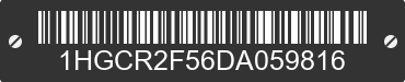 2013 HONDA Accord 1HGCR2F56DA059816 VIN decoded