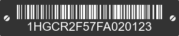2015 HONDA Accord 1HGCR2F57FA020123 VIN decoded