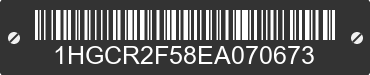 2014 HONDA Accord 1HGCR2F58EA070673 VIN decoded