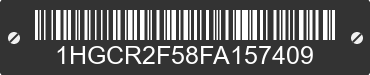 2015 HONDA Accord 1HGCR2F58FA157409 VIN decoded