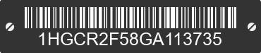 2016 HONDA Accord 1HGCR2F58GA113735 VIN decoded