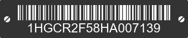 2017 HONDA Accord 1HGCR2F58HA007139 VIN decoded
