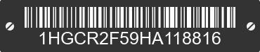 2017 HONDA Accord 1HGCR2F59HA118816 VIN decoded