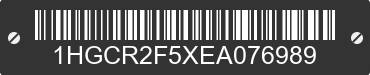 2014 HONDA Accord 1HGCR2F5XEA076989 VIN decoded