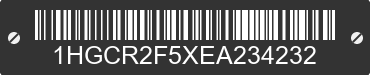 2014 HONDA Accord 1HGCR2F5XEA234232 VIN decoded