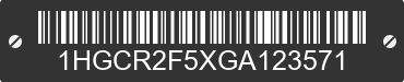 2016 HONDA Accord 1HGCR2F5XGA123571 VIN decoded