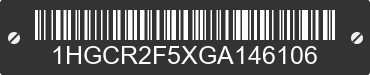 2016 HONDA Accord 1HGCR2F5XGA146106 VIN decoded