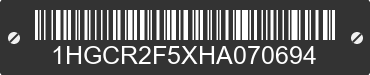 2017 HONDA Accord 1HGCR2F5XHA070694 VIN decoded