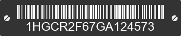 2016 HONDA Accord 1HGCR2F67GA124573 VIN decoded