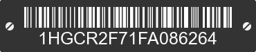 2015 HONDA Accord 1HGCR2F71FA086264 VIN decoded