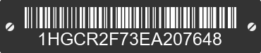 2014 HONDA Accord 1HGCR2F73EA207648 VIN decoded