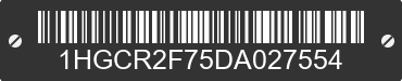 2013 HONDA Accord 1HGCR2F75DA027554 VIN decoded