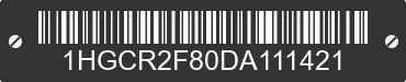 2013 HONDA Accord 1HGCR2F80DA111421 VIN decoded
