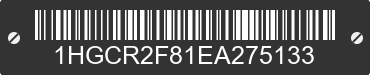 2014 HONDA Accord 1HGCR2F81EA275133 VIN decoded