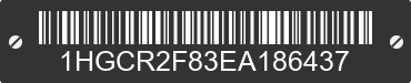 2014 HONDA Accord 1HGCR2F83EA186437 VIN decoded