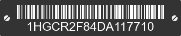 2013 HONDA Accord 1HGCR2F84DA117710 VIN decoded