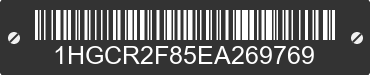2014 HONDA Accord 1HGCR2F85EA269769 VIN decoded