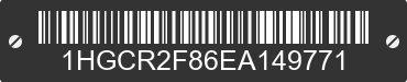 2014 HONDA Accord 1HGCR2F86EA149771 VIN decoded
