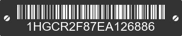 2014 HONDA Accord 1HGCR2F87EA126886 VIN decoded