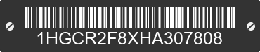 2017 HONDA Accord 1HGCR2F8XHA307808 VIN decoded
