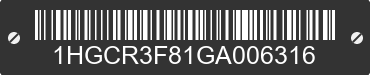 2016 HONDA Accord 1HGCR3F81GA006316 VIN decoded