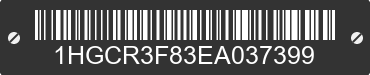2014 HONDA Accord 1HGCR3F83EA037399 VIN decoded