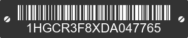 2013 HONDA Accord 1HGCR3F8XDA047765 VIN decoded