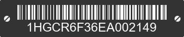2014 HONDA Accord 1HGCR6F36EA002149 VIN decoded