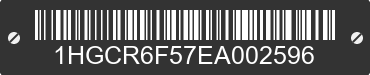 2014 HONDA Accord 1HGCR6F57EA002596 VIN decoded