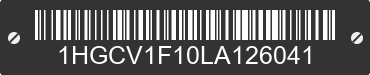 2020 HONDA Accord 1HGCV1F10LA126041 VIN decoded