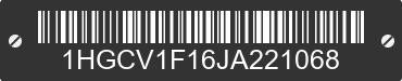 2018 HONDA Accord 1HGCV1F16JA221068 VIN decoded