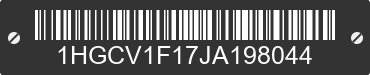 2018 HONDA Accord 1HGCV1F17JA198044 VIN decoded