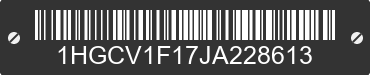 2018 HONDA Accord 1HGCV1F17JA228613 VIN decoded