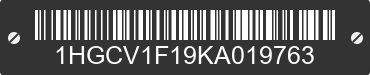 2019 HONDA Accord 1HGCV1F19KA019763 VIN decoded