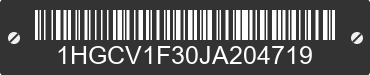 2018 HONDA Accord 1HGCV1F30JA204719 VIN decoded