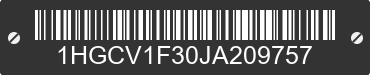 2018 HONDA Accord 1HGCV1F30JA209757 VIN decoded